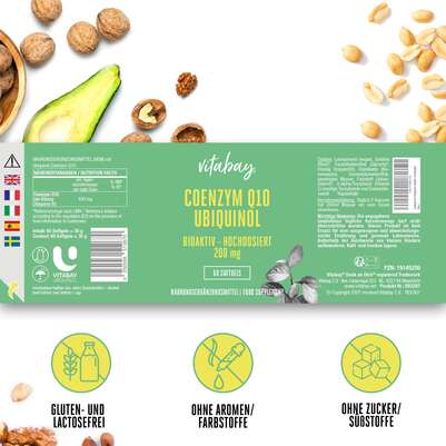 Vitabay Coenzym Q10 Ubiquinol Weichkapseln, A-Nr.: 5878687 - 06