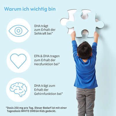 Sie sehen eine Packung Omega-3 Kapseln für Kinder – 518 mg Fischöl mit DHA & EPA – zuckerfrei, Produktbild: 02 Omega-3 Kapseln für Kinder – 518 mg Fischöl mit DHA & EPA – zuckerfrei, A-Nr.: 5614215 - 02