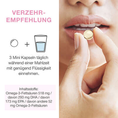 Omega-3 Kapseln für Mütter – vor, während und nach der Schwangerschaft – 293 mg DHA und 173 mg EPA, A-Nr.: 5037232 - 02