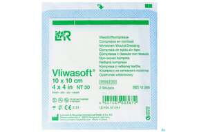 Vlieskompressen Vliwasoft 6fach Steril 10x 10cm 2st, A-Nr.: 1372755 - 01