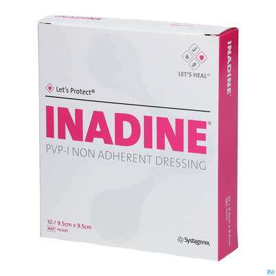 Inadine Pvp-jod Verband Antiseptisch P01491c 9,5x 9,5cm 10st, A-Nr.: 1861187 - 04