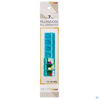 Sie sehen eine Packung Medikamentendispenser 7 Tage -sandipharma M19939 1st, Produktbild: 01 Medikamentendispenser 7 Tage -sandipharma M19939 1st, A-Nr.: 2949524 - 01