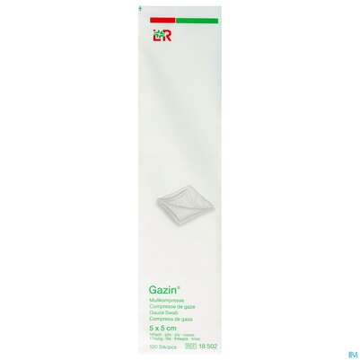 Mullkompressen Gazin Baumw.17faedig Unsteril 16fach 5x 5cm 100st, A-Nr.: 2384915 - 01
