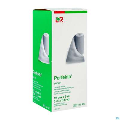 Sie sehen eine Packung Elastische Binden Perfekta Langzug Super 5mx 12cm Ep 1st, Produktbild: 02 Elastische Binden Perfekta Langzug Super 5mx 12cm Ep 1st, A-Nr.: 4591529 - 02