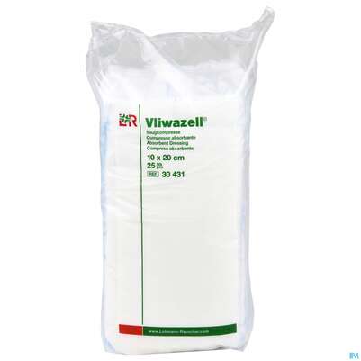 Saugkompresse Vliwazell Unsteril 10x 20cm 25st, A-Nr.: 2595500 - 01