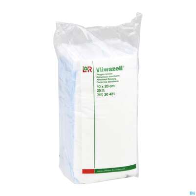 Saugkompresse Vliwazell Unsteril 10x 20cm 25st, A-Nr.: 2595500 - 03