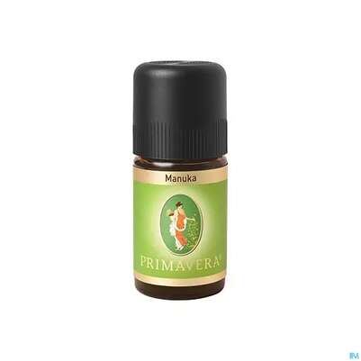 Sie sehen eine Packung Aetherische Oele Primavera Manuka 5ml, Produktbild: 01 Aetherische Oele Primavera Manuka 5ml, A-Nr.: 2583483 - 01