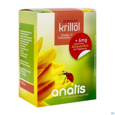 Sie sehen eine Packung Krill Oel/premium Kapseln Anatis +astaxanthin 100st, Produktbild: 02 Krill Oel/premium Kapseln Anatis +astaxanthin 100st, A-Nr.: 4314557 - 02