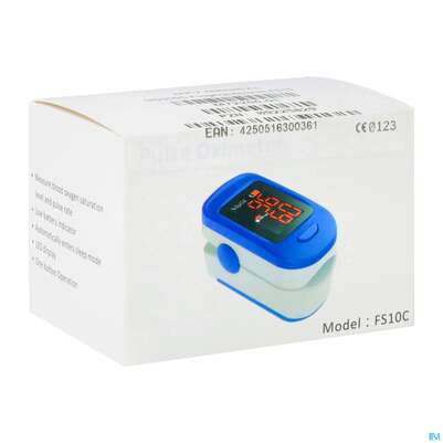 Sie sehen eine Packung Pulsoximeter Finger Mpv Fs10c 1st, Produktbild: 02 Pulsoximeter Finger Mpv Fs10c 1st, A-Nr.: 5419531 - 02