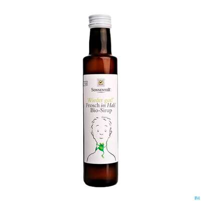 Sie sehen eine Packung Sonnentor Sirup/bio Frosch Im Hals 00985 250ml, Produktbild: 01 Sonnentor Sirup/bio Frosch Im Hals 00985 250ml, A-Nr.: 5743786 - 01