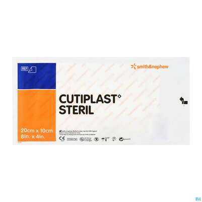 Sie sehen eine Packung Wundverband Cutiplast Steril 20x 10cm 1475 1st, Produktbild: 02 Wundverband Cutiplast Steril 20x 10cm 1475 1st, A-Nr.: 1188589 - 02