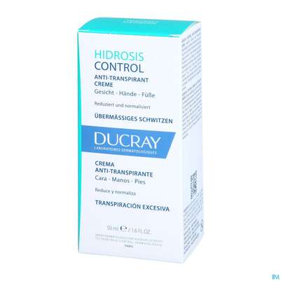 Sie sehen eine Packung Ducray Hidrosis Control Hidrosis Control Creme Für Gesicht, Hände Und Füße 50ml, Produktbild: 04 Ducray Hidrosis Control Hidrosis Control Creme Für Gesicht, Hände Und Füße 50ml, A-Nr.: 5607362 - 04