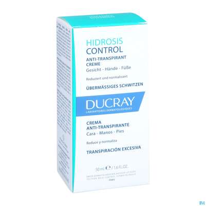 Sie sehen eine Packung Ducray Hidrosis Control Hidrosis Control Creme Für Gesicht, Hände Und Füße 50ml, Produktbild: 05 Ducray Hidrosis Control Hidrosis Control Creme Für Gesicht, Hände Und Füße 50ml, A-Nr.: 5607362 - 05