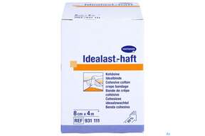 Elastische Binden Idealast/haft Kohaesiv Weiss 4mx 8cm 1st, A-Nr.: 1457517 - 01