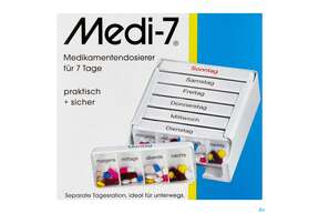 Medikamentendosierer Medi-7 -pharmag 1 Woche Weiss 1st, A-Nr.: 2588368 - 01