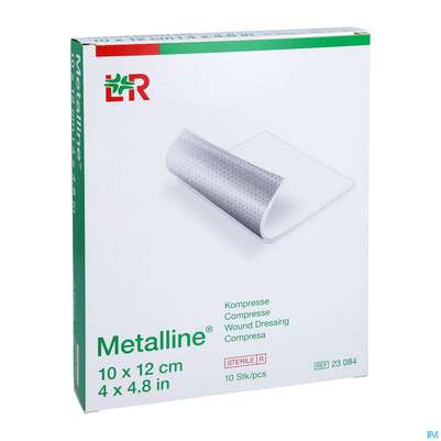 Kompressen Metalline-lohmann Entkeimt 10x 12cm 10st, A-Nr.: 0191477 - 05