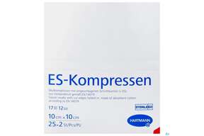 Mullkompressen-es Hartmann/steril 12fach 17faedig 10x10cm 2x25 50st, A-Nr.: 2790957 - 01