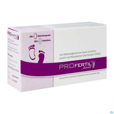 Sie sehen eine Packung Profertil Female Monatspackung 28 Tabl/28 Weichkps 56st, Produktbild: 02 Profertil Female Monatspackung 28 Tabl/28 Weichkps 56st, A-Nr.: 3853507 - 02