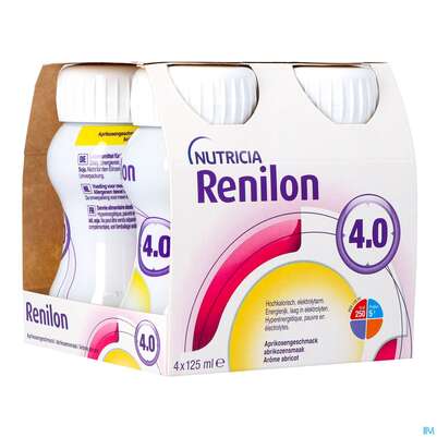 Renilon 125ml Vitalflasche 4.0 Aprikose 4st, A-Nr.: 4119703 - 02