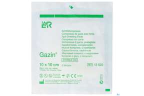 Schlitzkompressen Gazin 17faedig Steril 8fach 10x 10cm 2st, A-Nr.: 2575242 - 01