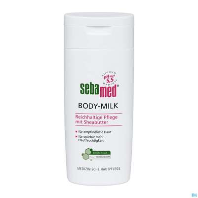 Sie sehen eine Packung Sebamed/sebapharma Body Milk 200ml, Produktbild: 01 Sebamed/sebapharma Body Milk 200ml, A-Nr.: 2011545 - 01