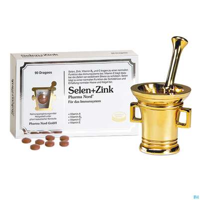 Sie sehen eine Packung Selen Dragees +zink Vitamin A+b6+c+e 90st, Produktbild: 01 Selen Dragees +zink Vitamin A+b6+c+e 90st, A-Nr.: 4845800 - 01