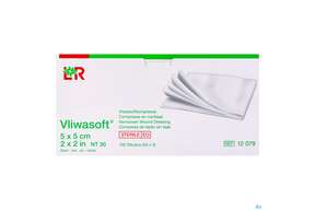 Vlieskompressen Vliwasoft 6fach Steril 5x 5cm 2st, A-Nr.: 1372703 - 01