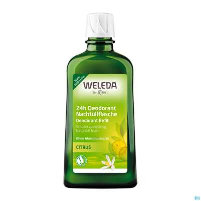 Sie sehen eine Packung Weleda Citrus 24h Deodorant Nachfuellflasche 200ml, Produktbild: 05 Weleda Citrus 24h Deodorant Nachfuellflasche 200ml, A-Nr.: 1614833 - 05
