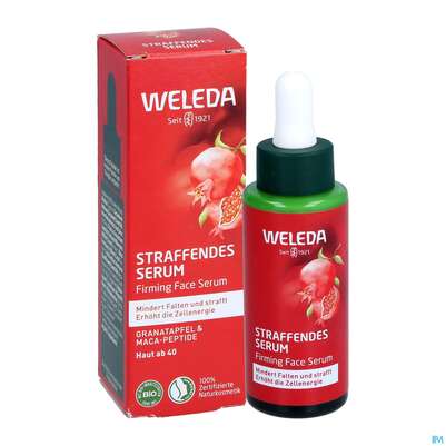 Sie sehen eine Packung Weleda Granatapfel/+maca Peptide Straffendes Serum 30ml, Produktbild: 07 Weleda Granatapfel/+maca Peptide Straffendes Serum 30ml, A-Nr.: 5652664 - 07