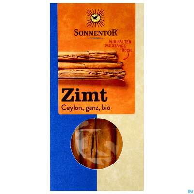 Sie sehen eine Packung Sonnentor Gewuerz/bio Zimtstangen Ceylon 00334 18g, Produktbild: 01 Sonnentor Gewuerz/bio Zimtstangen Ceylon 00334 18g, A-Nr.: 3390941 - 01