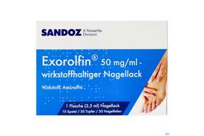 Exorolfin Wirkstoffhaltiger Nagel- Lack 50mg/ml 2,5ml, A-Nr.: 4963480 - 01