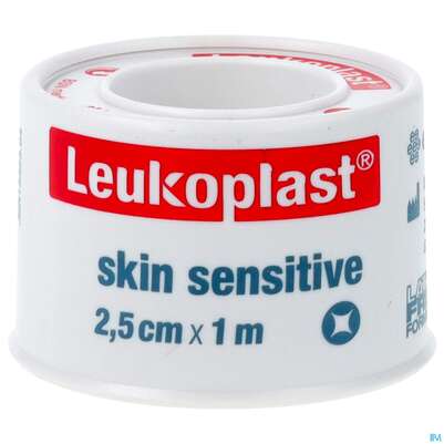 Wundverband Leukoplast Skin Sensitive Fixierverband Silikon Spule 2,5cmx 1m 76173 1st, A-Nr.: 5109871 - 01