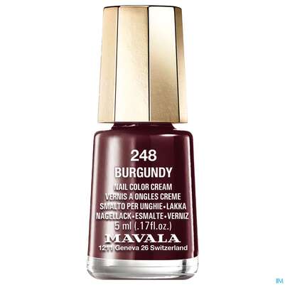 Sie sehen eine Packung Mavala Nagellacke 248 Burgundy 5ml, Produktbild: 02 Mavala Nagellacke 248 Burgundy 5ml, A-Nr.: 3416474 - 02