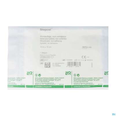 Sie sehen eine Packung Wundauflagen Stepcel/gazelin Steril 15cm 1/4 1st, Produktbild: 02 Wundauflagen Stepcel/gazelin Steril 15cm 1/4 1st, A-Nr.: 0986490 - 02