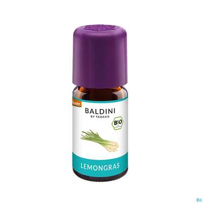 Sie sehen eine Packung Taoasis Baldini Bio-aroma Lemongrasöl Bio|demeter 5ml, Produktbild: 05 Taoasis Baldini Bio-aroma Lemongrasöl Bio|demeter 5ml, A-Nr.: 4621271 - 05