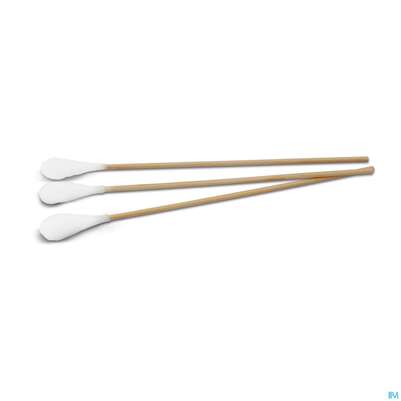 Sie sehen eine Packung Wattestaebchen Holz 15cm Kopf Gross 10mm 71030 50st, Produktbild: 01 Wattestaebchen Holz 15cm Kopf Gross 10mm 71030 50st, A-Nr.: 4518248 - 01