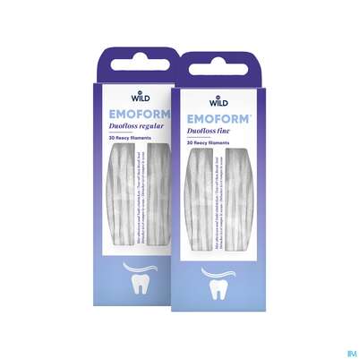 Sie sehen eine Packung Zahnseide Emoform Duofloss Regular 30st, Produktbild: 02 Zahnseide Emoform Duofloss Regular 30st, A-Nr.: 3090191 - 02
