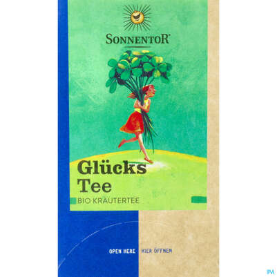 Sie sehen eine Packung Sonnentor Tee/bio Glueckstee 02522 18st, Produktbild: 01 Sonnentor Tee/bio Glueckstee 02522 18st, A-Nr.: 3574670 - 01