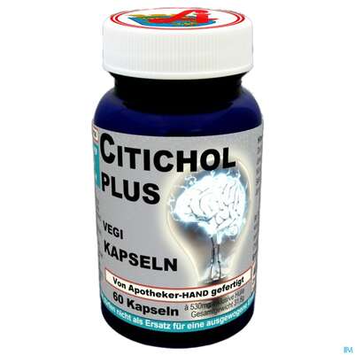 Citicholine Plus Vegi Kapseln 250mg Fischoel Enkeimextrakt Ashwaganda Brahmi 60st, A-Nr.: 5405138 - 02