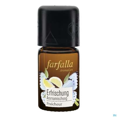 Sie sehen eine Packung Farfalla Aromamischung Erfrischung Zitrone 5ml, Produktbild: 01 Farfalla Aromamischung Erfrischung Zitrone 5ml, A-Nr.: 4907754 - 01
