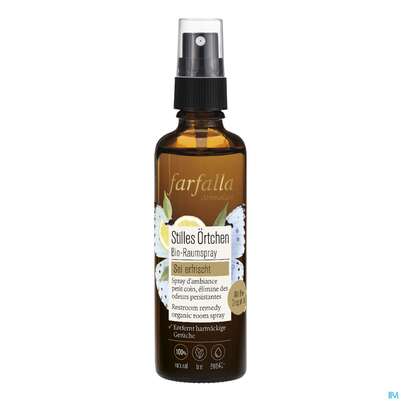 Sie sehen eine Packung Farfalla Bio-raumspray Stilles Oertchen Sei Erfrischt 75ml, Produktbild: 01 Farfalla Bio-raumspray Stilles Oertchen Sei Erfrischt 75ml, A-Nr.: 5602666 - 01
