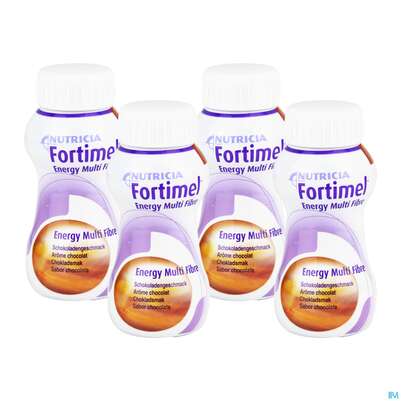 Sie sehen eine Packung Fortimel/multifibre 1,5kcal 200ml Flasche Schoko 24st, Produktbild: 01 Fortimel/multifibre 1,5kcal 200ml Flasche Schoko 24st, A-Nr.: 3237725 - 01
