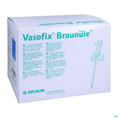Injektionsspritzen U.zubeh. Verweilkanuelen Vasofix Braunuele G22 25mm Blau 50st, A-Nr.: 1608933 - 03