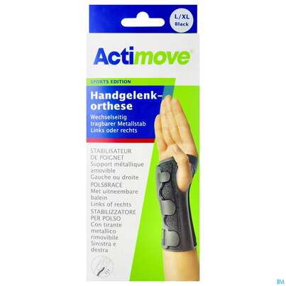 Sie sehen eine Packung Actimove Sport Handgelenkorthese Gr L/xl 19-23cm 75729 1st, Produktbild: 01 Actimove Sport Handgelenkorthese Gr L/xl 19-23cm 75729 1st, A-Nr.: 5263342 - 01