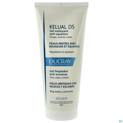 Sie sehen eine Packung Ducray Kelual Ds Reinigungsgel Neu 200ml, Produktbild: 01 Ducray Kelual Ds Reinigungsgel Neu 200ml, A-Nr.: 5862261 - 01