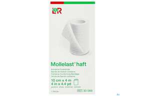Fixierbinden Mollelast Haft Weiss 4mx 10cm 1st, A-Nr.: 1767672 - 01