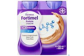 Fortimel/protein 200ml 2kcal Cappuccino 4st, A-Nr.: 5833354 - 01