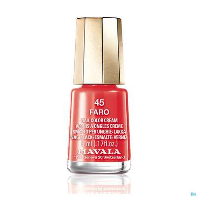 Sie sehen eine Packung Mavala Nagellacke 45 Faro 5ml, Produktbild: 03 Mavala Nagellacke 45 Faro 5ml, A-Nr.: 5426206 - 03