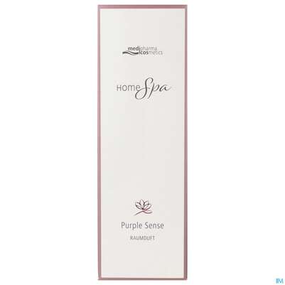 Sie sehen eine Packung Medipharma Cosmetics Home Spa Purple Sense Raumduft 100ml, Produktbild: 01 Medipharma Cosmetics Home Spa Purple Sense Raumduft 100ml, A-Nr.: 5856987 - 01