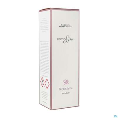 Sie sehen eine Packung Medipharma Cosmetics Home Spa Purple Sense Raumduft 100ml, Produktbild: 02 Medipharma Cosmetics Home Spa Purple Sense Raumduft 100ml, A-Nr.: 5856987 - 02